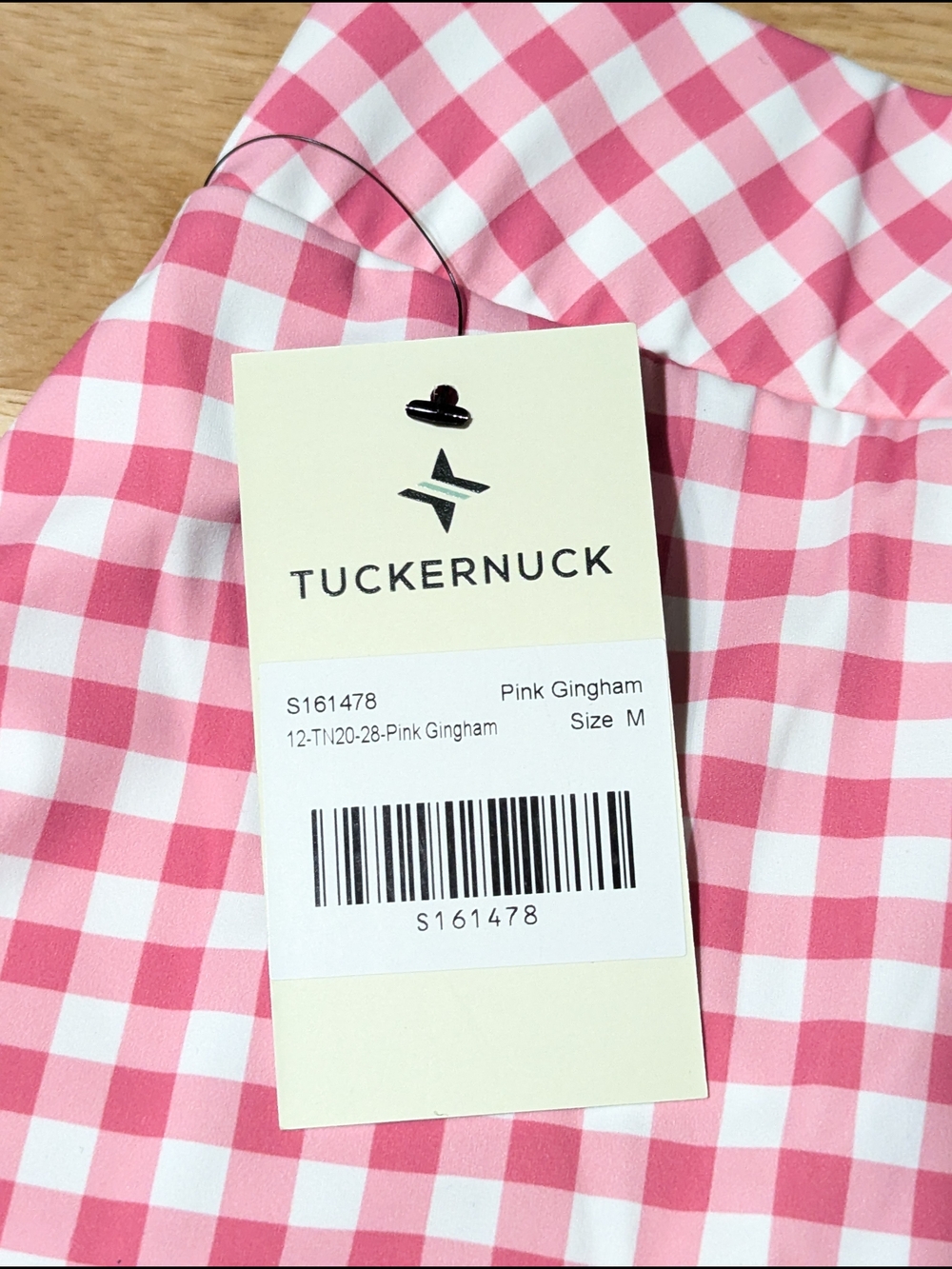 Tuckernuck Karrie Golf Skirt Medium Pink Gingham 16” Preppy Stretch Skort NWT - Picture 12 of 14